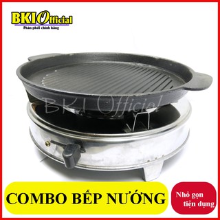 Combo Bếp nướng cồn và Chảo gang nướng Tặng kèm cồn khô tiện lợi - BEPCONCHAOC