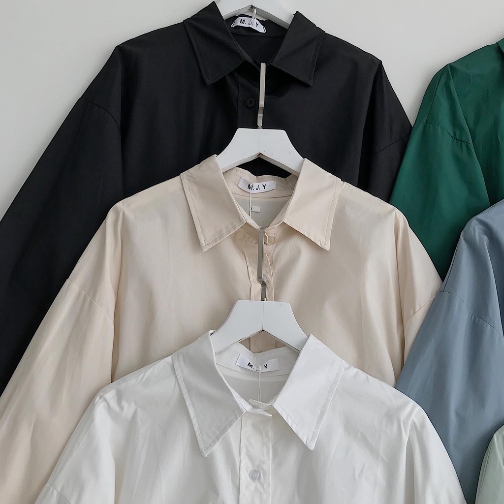 Áo Sơ Mi Nữ Tay Dài JEM CLOSET Form Rộng Nhiều Màu Phong Cách Teen Nặng Động MJY 10168