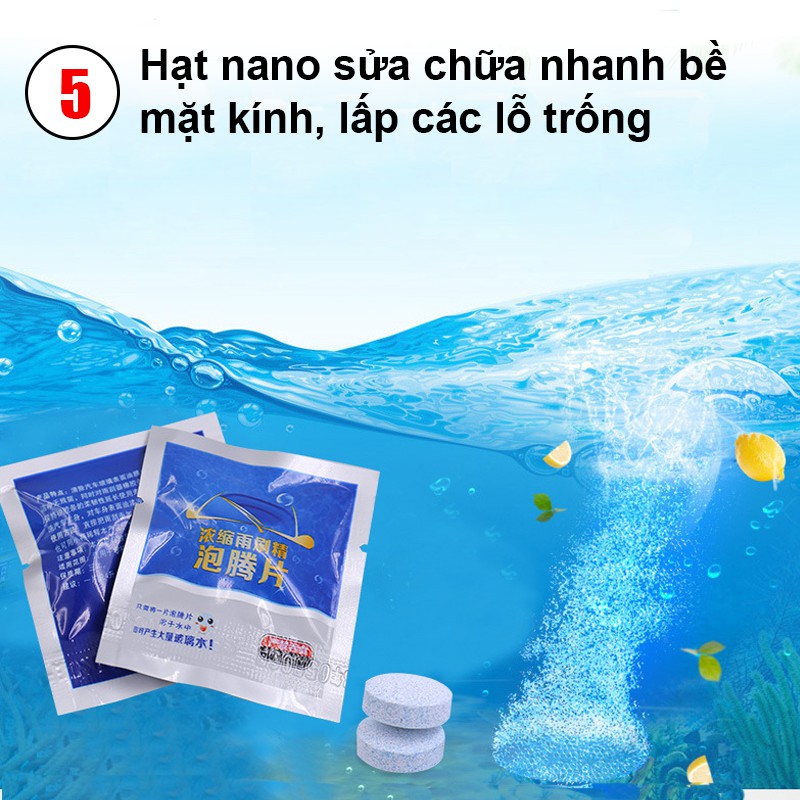 [ GIÁ LẺ BẰNG SỈ ] Viên sủi rửa kính xe hơi, ô tô, vệ sinh bề mặt, làm sạch nhanh, dễ hòa tan, tiết kiệm