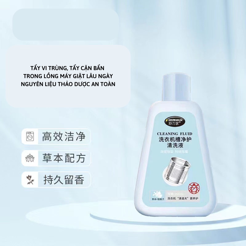 Nước vệ sinh lồng máy giặt Cl.eaning Fl.uid công nghệ mới chiết xuất từ thảo dược Miibooshi D1.125