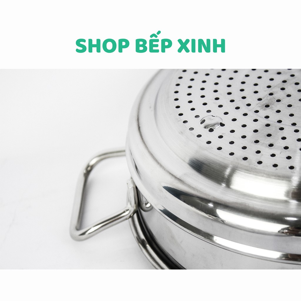 Bộ nồi xửng hấp 1 đáy từ inox 430 FiveStar Standard ST24-SRY nắp inox ( 24cm ) , tặng 2 vá canh