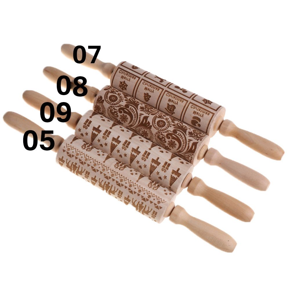 Cây Lăn Bột Làm Bánh Họa Tiết Giáng Sinh 3D Cho Người Lớn Và Trẻ Em