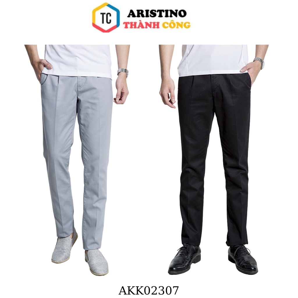 Quần kaki nam Aristino from rộng chất cotton thấm hút mồ hôi không nhăn AKK02307