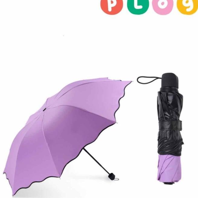 0➸ Dù Xếp 3D Chống Tia UV / UV Màu Xanh Lá Cây