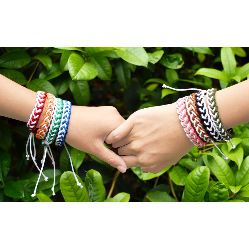 Vòng tay dây bện chéo vải giản dị | BigBuy360 - bigbuy360.vn