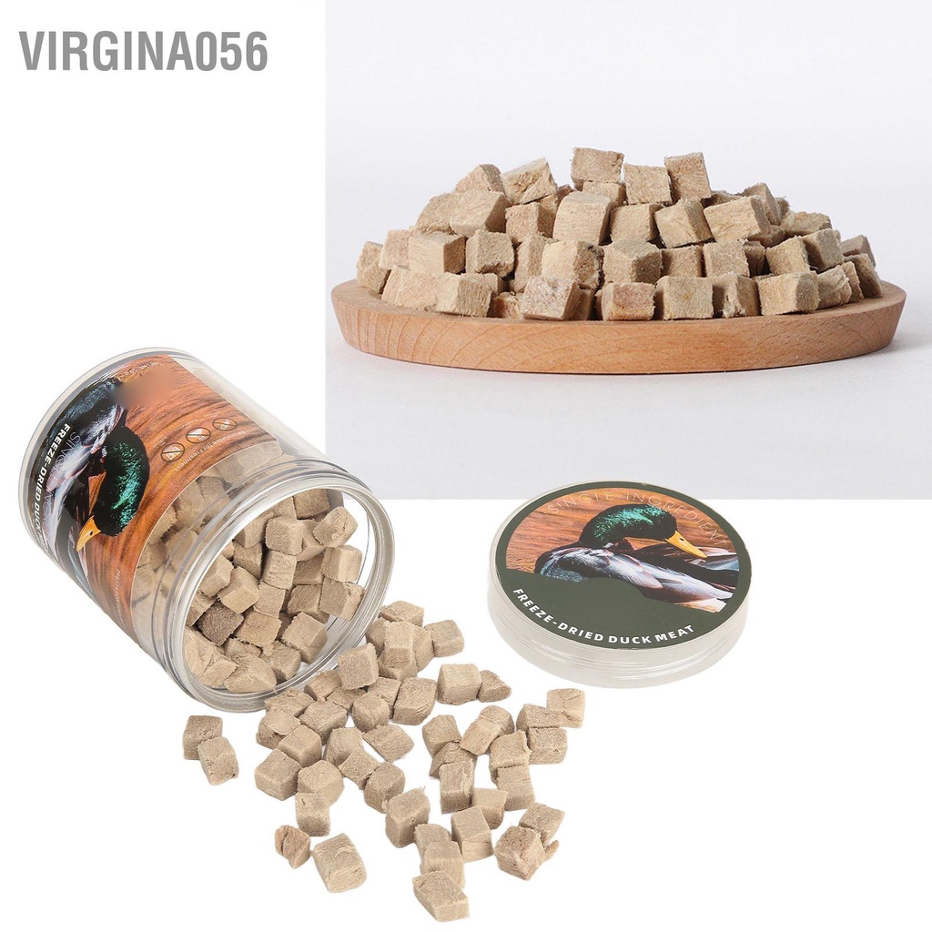 Có thể bán buôn Làm đông lạnh thú cưng Vịt khô giàu protein bổ dưỡng Dễ tiêu hóa cho chó mèo Thức ăn thịt 50g Virgina056 Hàng giao ngay