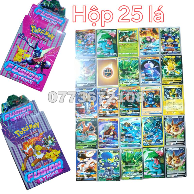 Hộp thẻ bài Pokemon VIP 25 lá