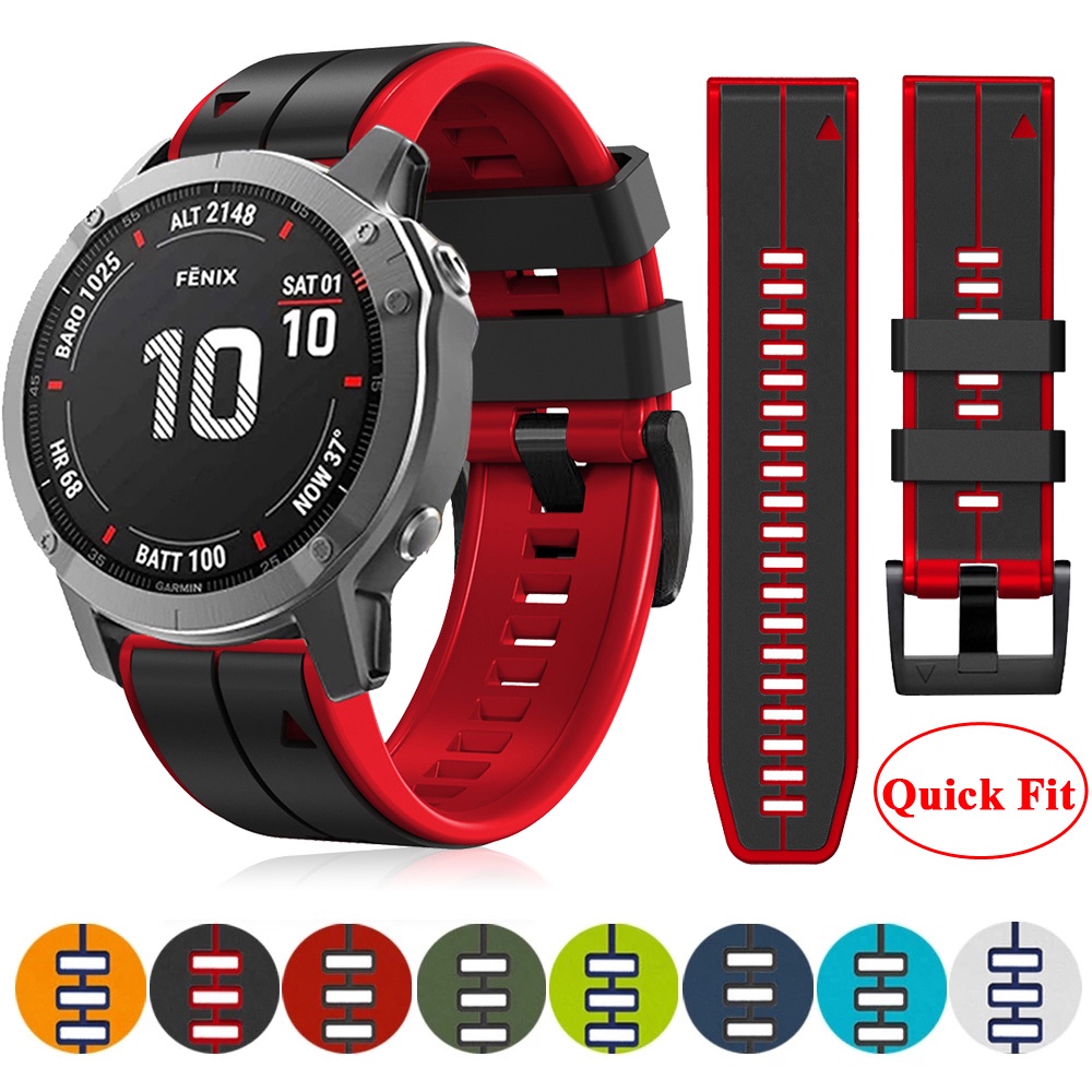 Dây Đeo Silicon Mềm 26mm 22mm Cho garmin fenix 7x 7 6x 6 pro solar 5x 5 plus 3 3hr 2 tactix 7 pro epix gen2