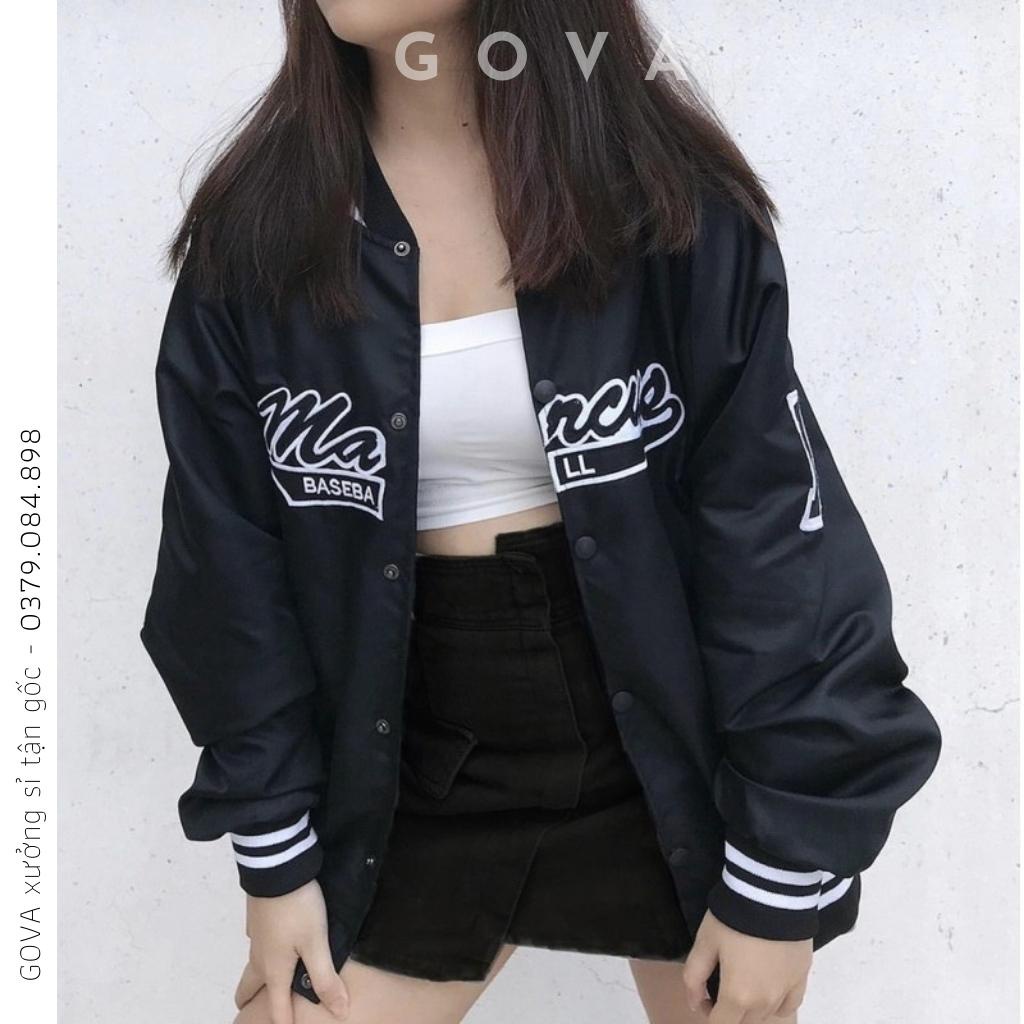 Áo khoác Bomber dù MC MARCUS form rộng 2 lớp nam nữ Unisex GOVA