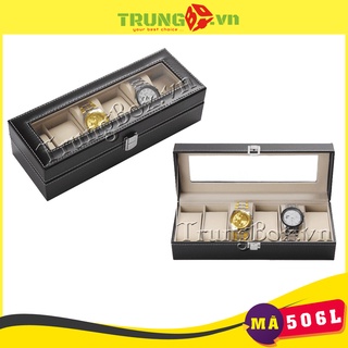 Hộp Đựng Đồng Hồ 6 Ngăn Vỏ Da Cao Cấp - Mã 506L