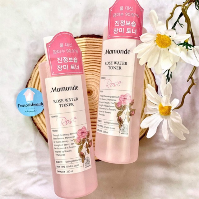 Nước Hoa Hồng Dưỡng Ẩm Mamonde Rose Water Toner 250ml