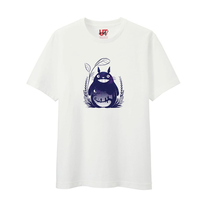 Áo Thun Tay Ngắn In Hình Uniqlo Ghibli Miyazaki Linkage UT Cho Nam Và Nữ Qianhe Qianxun Totoro