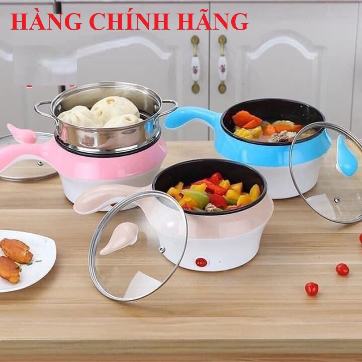 NỒI LẨU MINI - NỒI LẨU ĐA NĂNG 2 TẦNG ĐA NĂNG CHỐNG DÍNH 2 TRONG 1