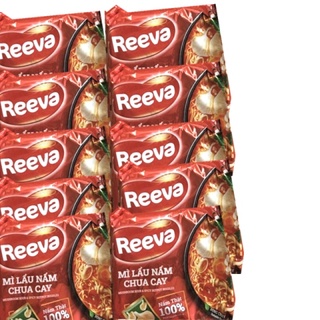 Mì lẩu nấm chua cay Reeva 3 miền dùng chay được 980g (10 goi x 85gr)