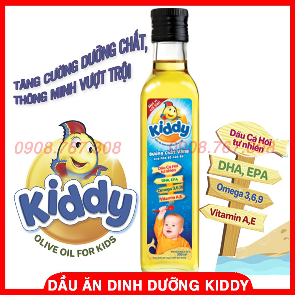 Dầu Ăn Dinh Dưỡng Cá Hồi Kiddy Cho Bé Loại 250ml - Date 2022 - 8934988050004