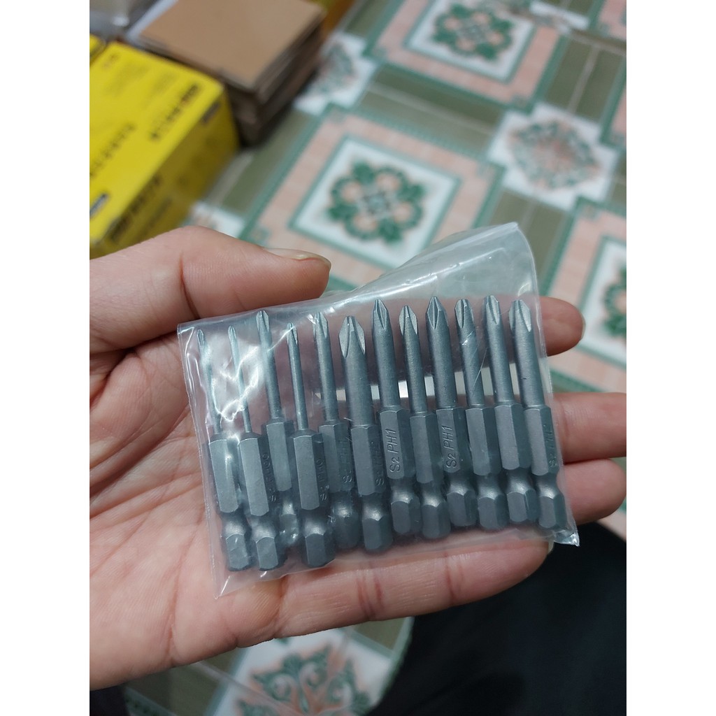 Bộ 12 mũi tô vít 4 cạnh chuôi lục giác dài 5cm dùng cho khoan pin