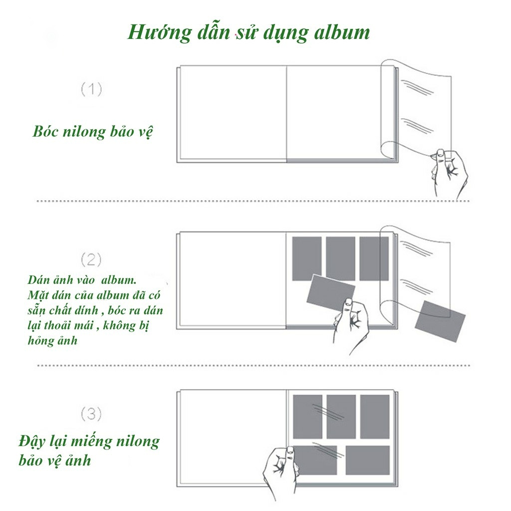 Album ảnh cỡ A4 tự dán ảnh/album DIY