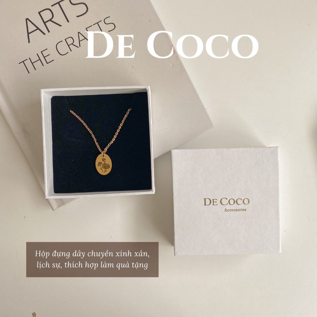 [KHÔNG ĐEN GỈ] Vòng cổ titan sinh nhật, dây chuyền hoa làm quà tặng, Birthday Necklace De Coco