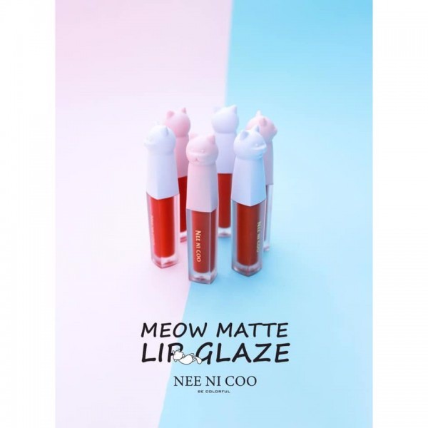 Set Son Mèo Nee Ni Coo Meow Matte Lip Glaze