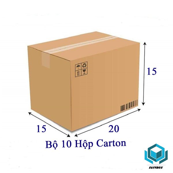 Bộ 10 Hộp Carton 20x15x15 Cm Thùng Carton Giá rẻ