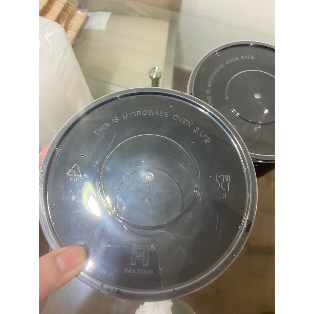 50 Hộp, tô, bát( màu đen) 1000 ml nhựa PP cao cấp dùng một lần đựng cơm, gà, phở, trái cây, salad