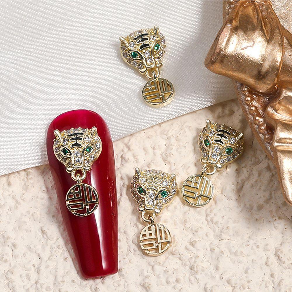 OCEANMAP Hạt Đá 3D Lấp Lánh Trang Trí Móng Tay Mừng Năm Mới 2022