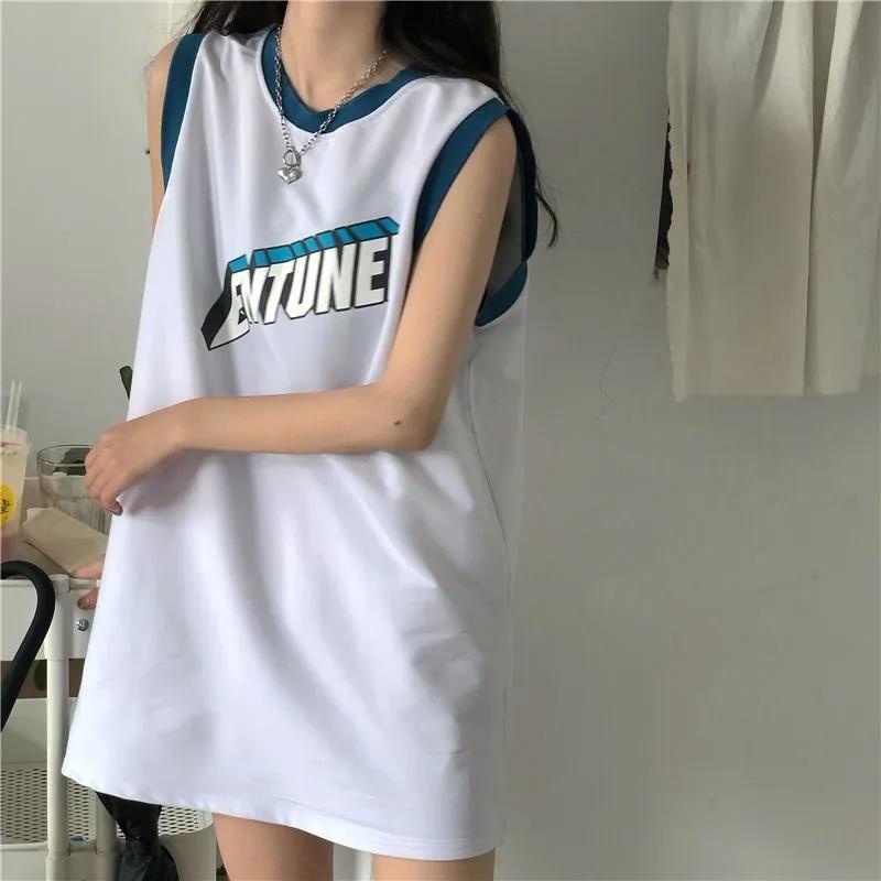 Áo Thun Sát Nách Dáng Rộng Phong Cách Thể Thao Thời Trang Mùa Hè Cho Nữ