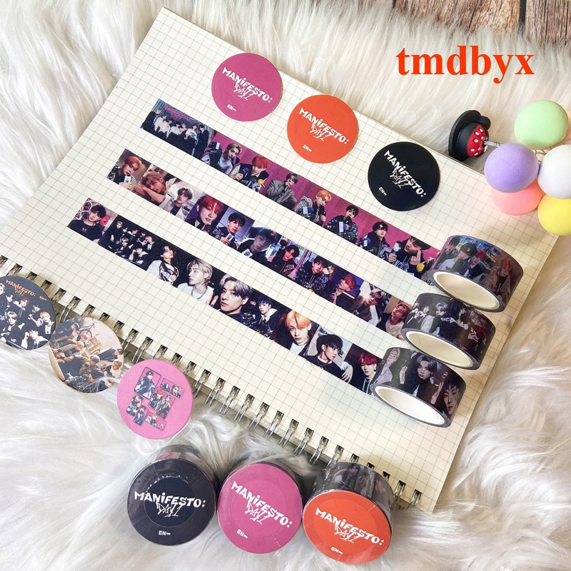 Cuộn Băng Dính Washi In Hình Nhóm Nhạc Kpop Enhypen Album Manifesto: Day 1