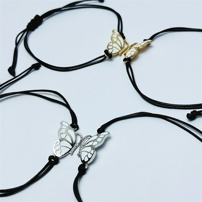 Set 2 Vòng Tay Dây Bện Gắn Thẻ Khắc Chữ Good Friend for Best Friend