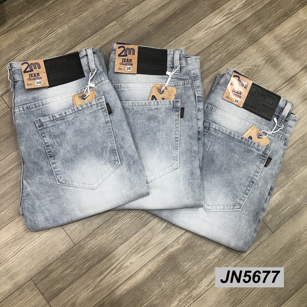 Quần jean nam co giãn rách gối JN5677