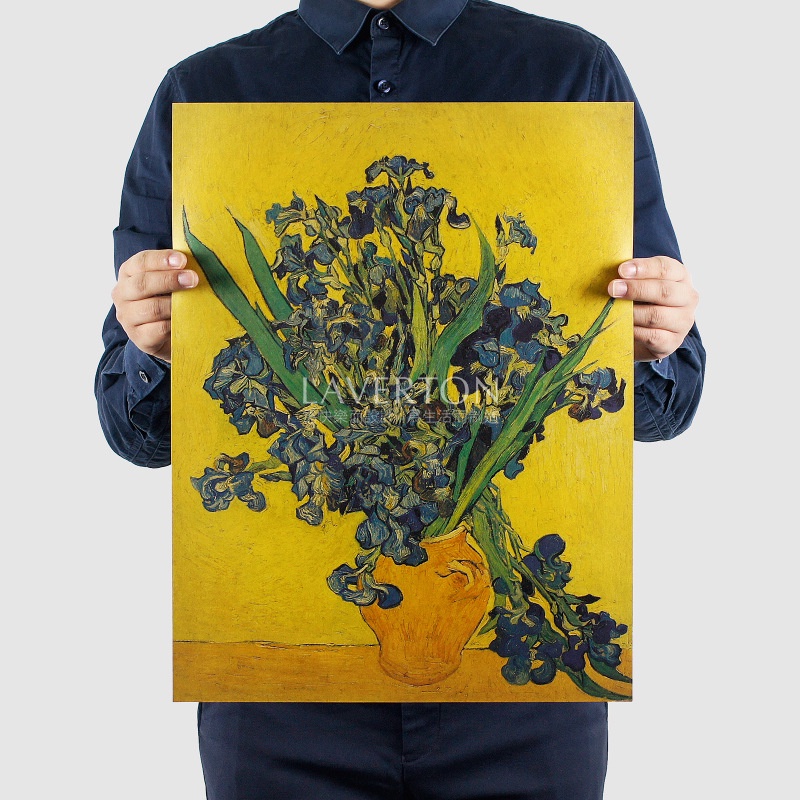 Tấm Áp Phích In Hình Tranh Sơn Dầu Của Van Gogh 36x47cm