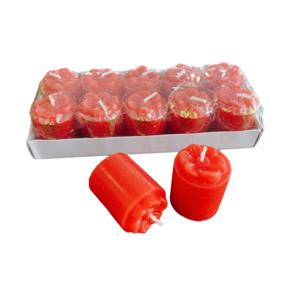 Nến trụ Hoa mai & Mũ - Dana Candle - Cao 5cm - Hộp 10 cái