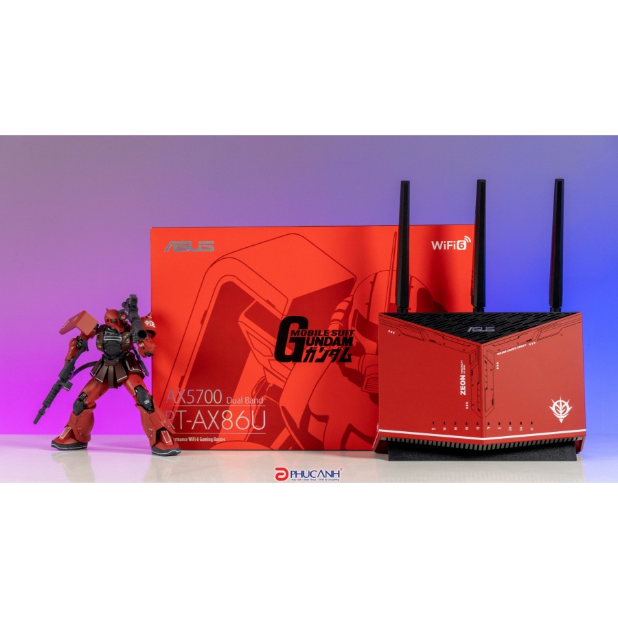 Bộ phát WIFI 6 ASUS RT-AX86U GUNDAM EDITION AX5700 - Phiên bản giới hạn 2021 - Bảo hành 36 tháng chính hãng ASUS | BigBuy360 - bigbuy360.vn