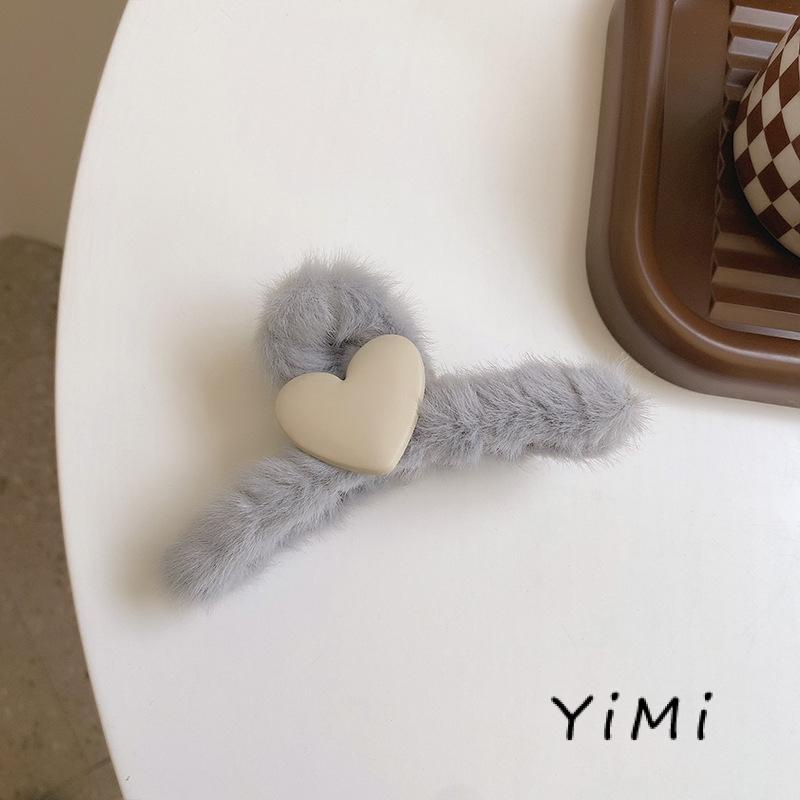 Kẹp Tóc Hình Cá Mập Hoạt Hình Bằng Vải Len Nỉ Kích Thước Lớn Thời Trang Thu Đông Cho Nữ