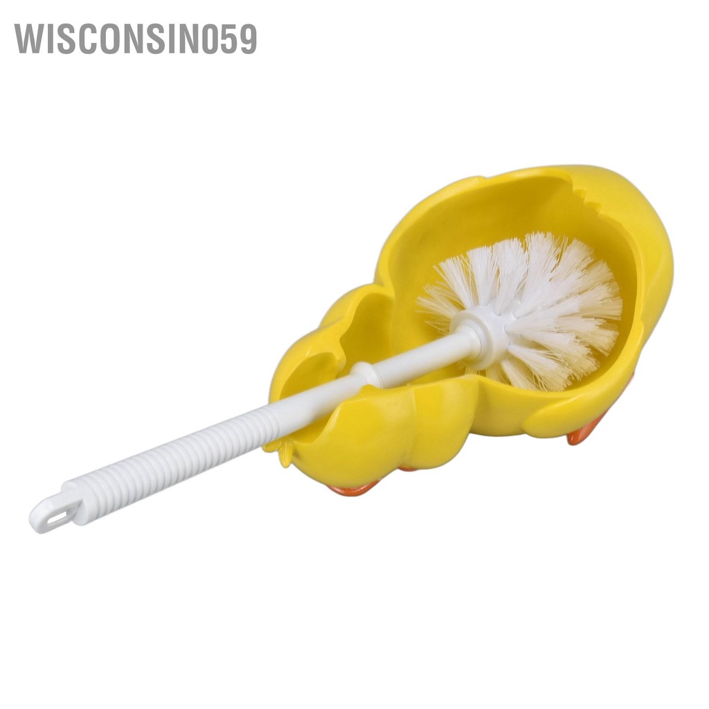Wisconsin059 Bàn chải nhà vệ sinh Little Yellow Duck liền mạch làm sạch sâu Phòng tắm có đế cho phòng