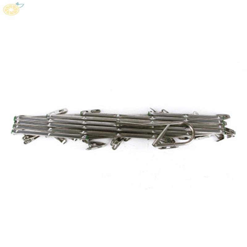 Móc treo đồ inox màu bạc 35 kẹp tất/quần lót tiện lợi cho gia đình
