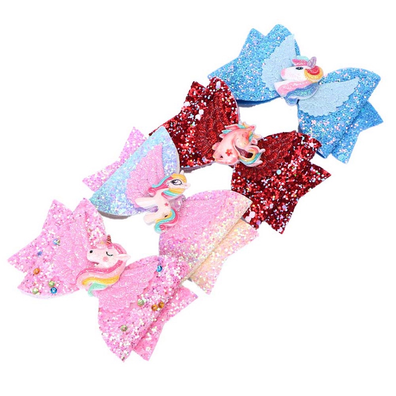 Kẹp tóc ngựa một sừng dễ thương cho bé