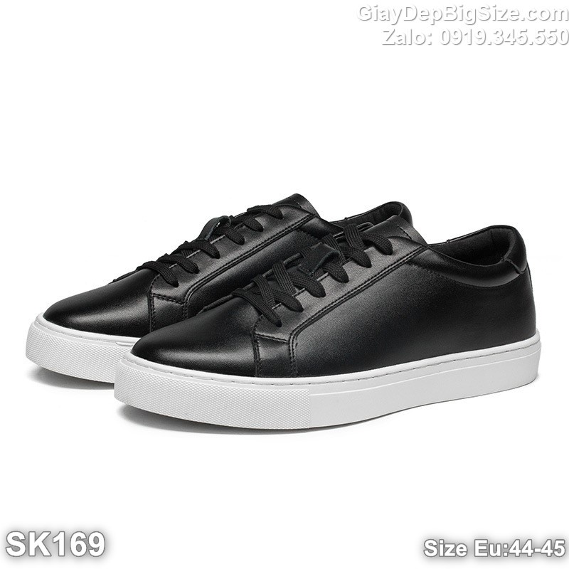 Giày Sneaker da thật, giày thể thao big size cỡ lớn 45 46 47 48 cho nam cao to chân ú bè