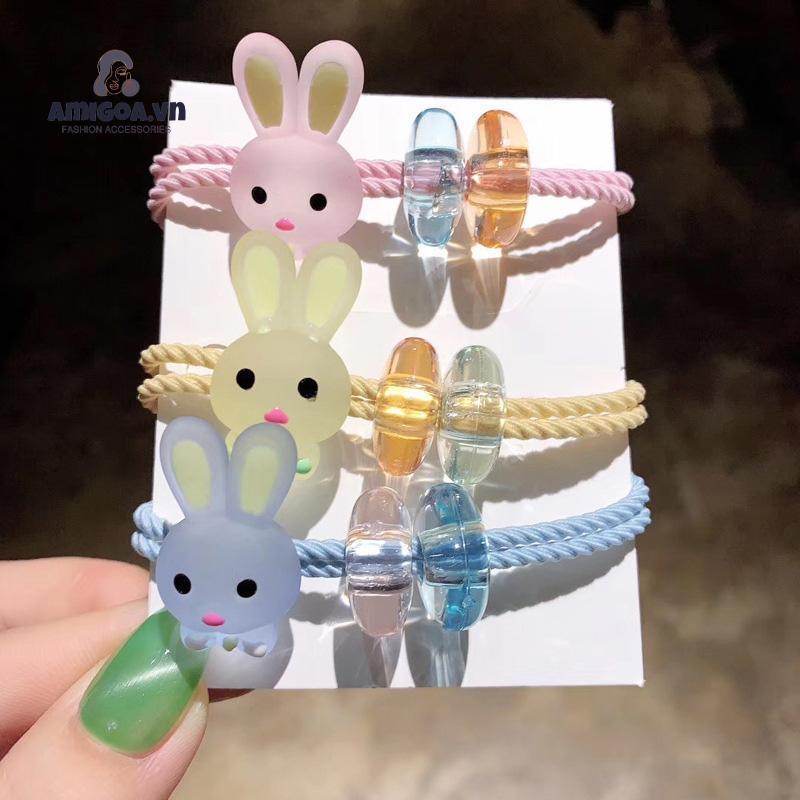 ✨✨Dây cột tóc cao su co giãn họa tiết dễ thương đơn giản phong cách Hàn Quốc dành cho trẻ em