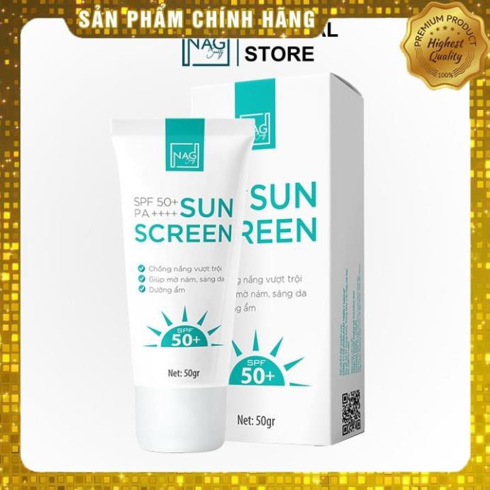 Kem chống nắng  SUN SCREEN tính chất vật lý dưỡng trắng da cho cả da dầu mụn SPF50+