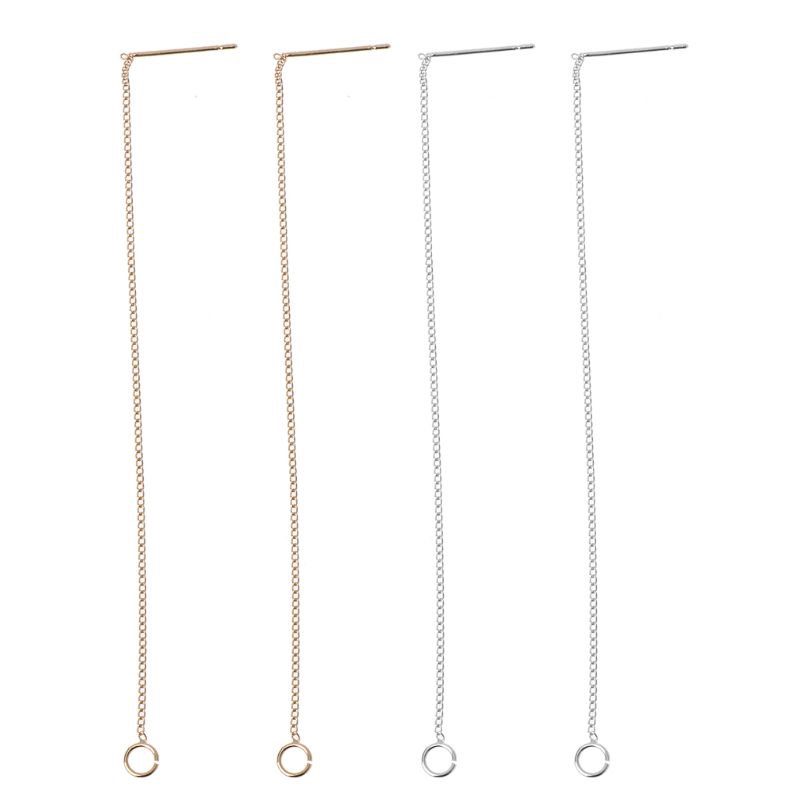 ✿INF✿DIY Ear Wire Thread With Jump Ring 3.5&quot; Dangle Earring Connectors Jewelry Making