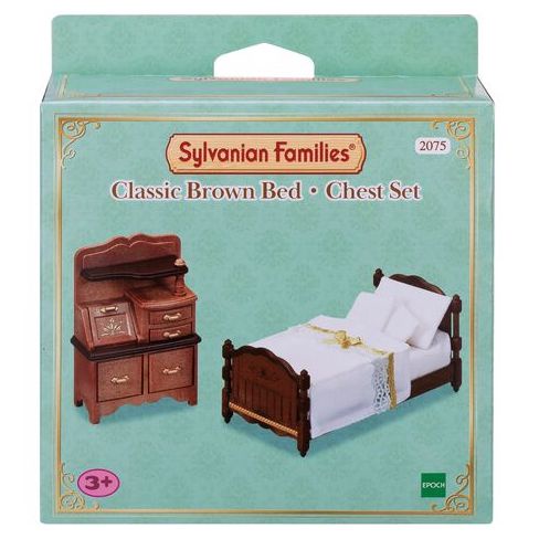 Đồ Chơi Sylvanian Families Bộ Giường và Tủ Đầu Giường Cổ Điển Classic Bed n Chest Set