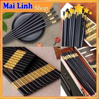 Bộ 10 đôi đũa mạ vàng chống mốc hàn quốc
