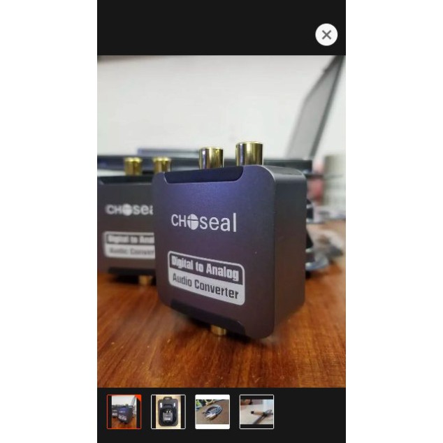 Bộ Chuyển Âm Thanh Quang Ra Hoa Bông sen Chất Lượng Cao Choseal Converter Audio Optical Digital to Analog RL  RCA AQ5601
