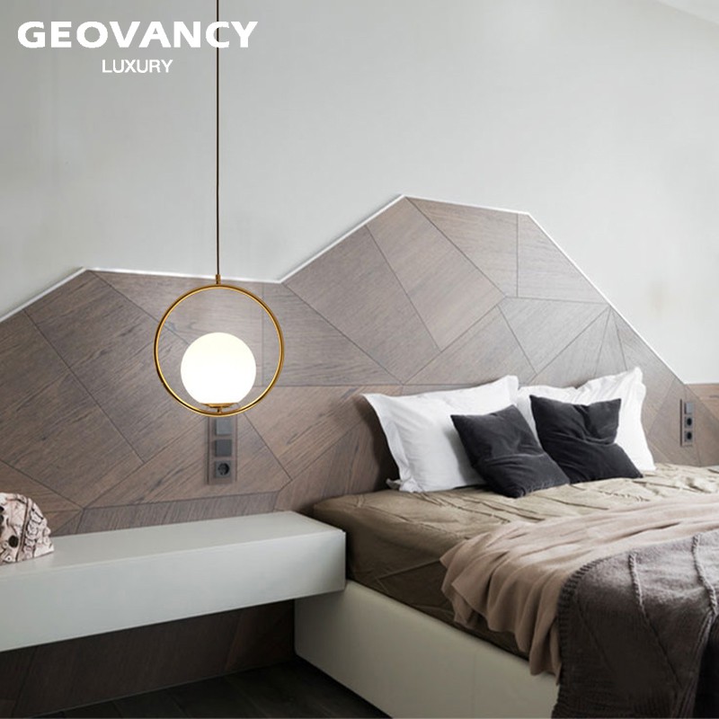 Bộ 3 thả vòng tròn MONSK YUMI hiện đại loại to D20cm kèm bóng LED chuyên dụng - Trang trí bàn ăn, phòng khách, phòng ngủ