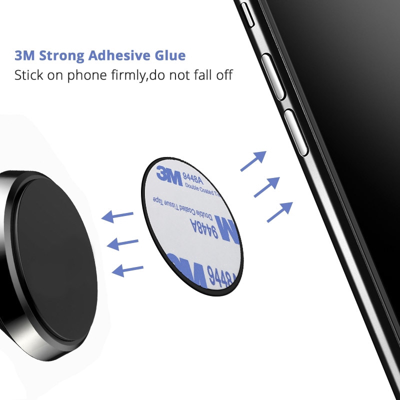 Tấm Kim Loại Nam Châm Kèm Miếng Dán Điện Thoại Cho Xe Hơi Đứng | BigBuy360 - bigbuy360.vn