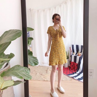 🌼ĐẦM HOA NHÍ BUỘC NƠ NGỰC🌼