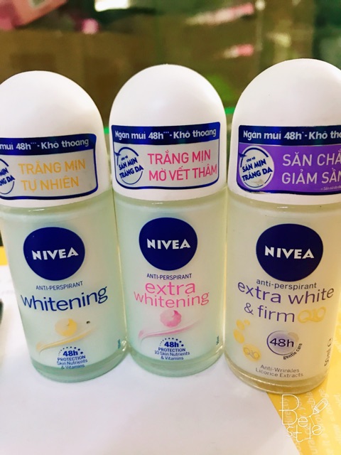 Lăn khử mùi Nivea trắng mịn, săn chắc, mờ vết thăm 50ml