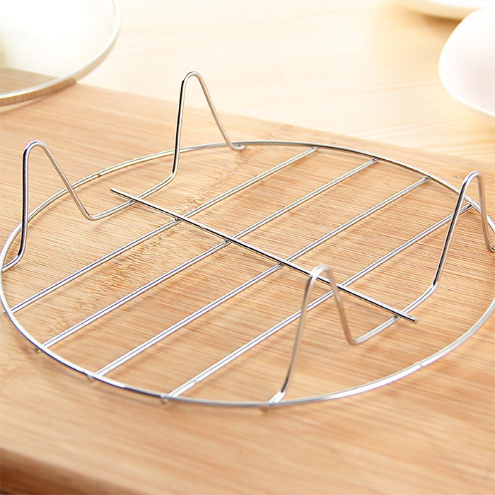 Rế Hấp - Vỉ HẤP INOX 4 Chân - Hấp Bánh, Bánh Bao, Đồ Ăn - Dụng Cụ Nhà Bếp