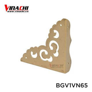 Bịt góc vuông họa tiết kiểu 1 vàng nhạt - 65*65 bộ 2 cái